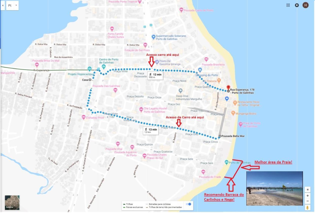 Ótima Localização casa, 7 quartos-Porto de Galinhas 900m piscinas naturais Exterior foto